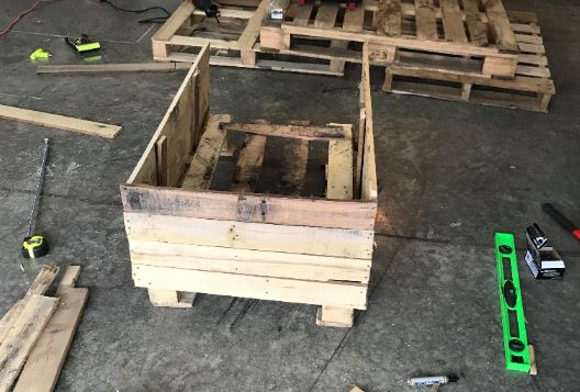 Monica made a homemade planter box