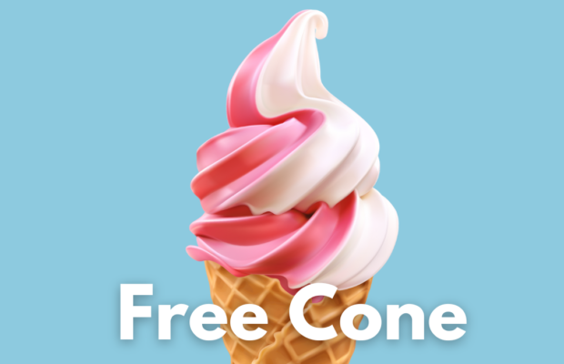 Grab a free cone from Dairy Queen on Ice Cream Cone Day!